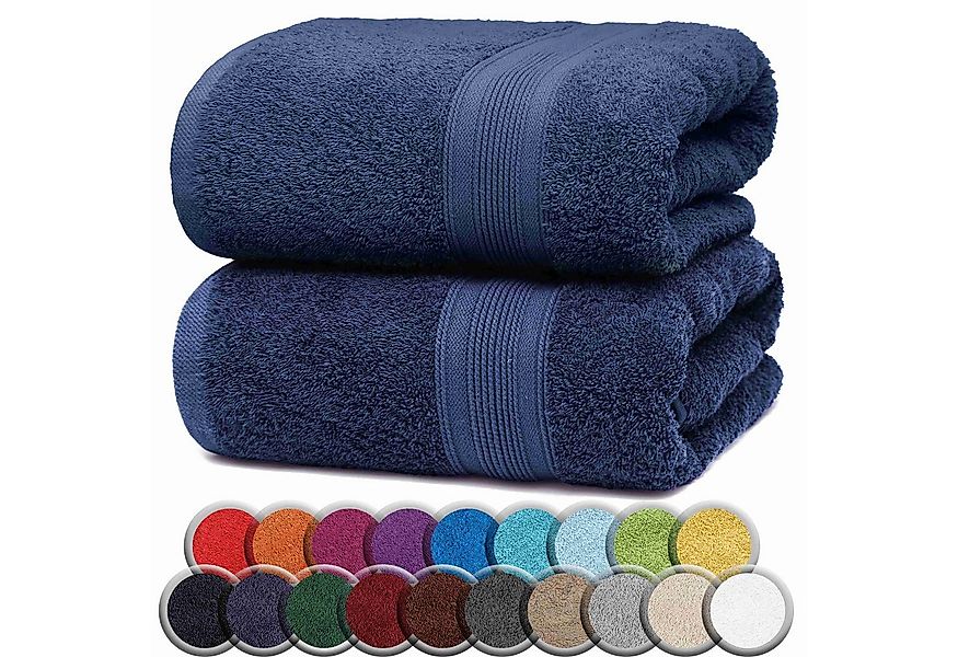 NatureMark Badetuch 2er-Set Frottier Badetücher 100x150cm, 100% Baumwolle ( günstig online kaufen