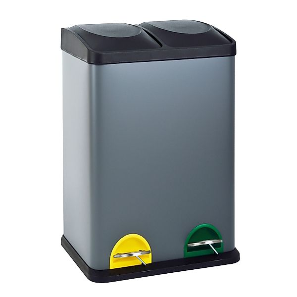 Svita TC2X20 Kücheneimer Office 40L Trennmülleimer Mülltrennung Grau günstig online kaufen