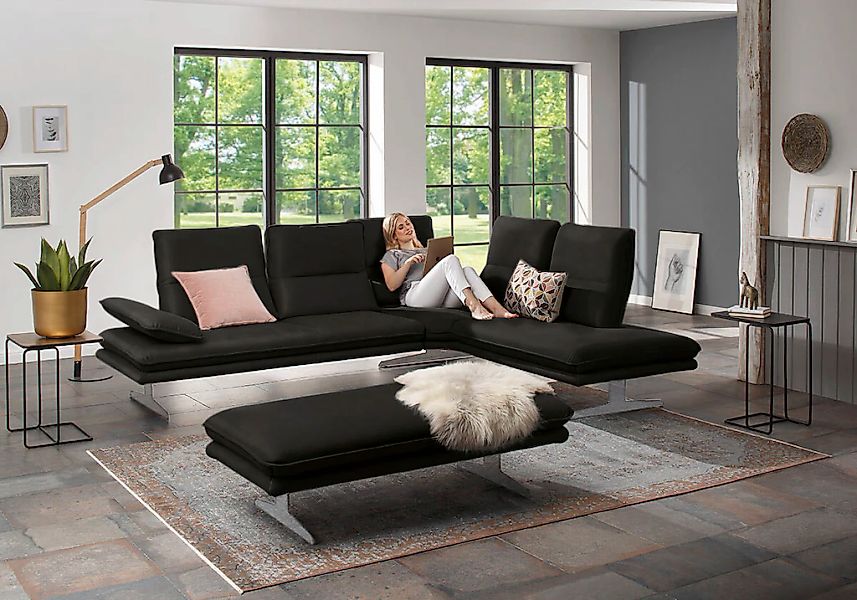 W.SCHILLIG Ecksofa "broadway, Designsofa, mit tollem Sitzkomfort, L-Form", günstig online kaufen