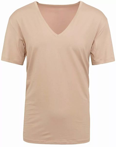 Mey Dry Cotton V-Ausschnitt T-Shirt Beige - Größe L günstig online kaufen