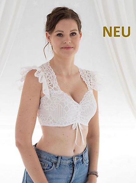 Pezzo D'oro Dirndlbluse Dirndlbluse Flügelärmel Spitze,in günstig online kaufen