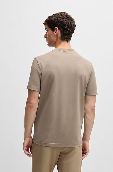 BOSS GREEN Rundhalsshirt "Tee" mit gummiertem Kontrast-Logo günstig online kaufen