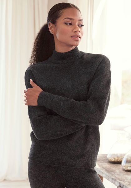 LASCANA Strickpullover mit Stehkragen und Rippbündchen, Loungewear günstig online kaufen