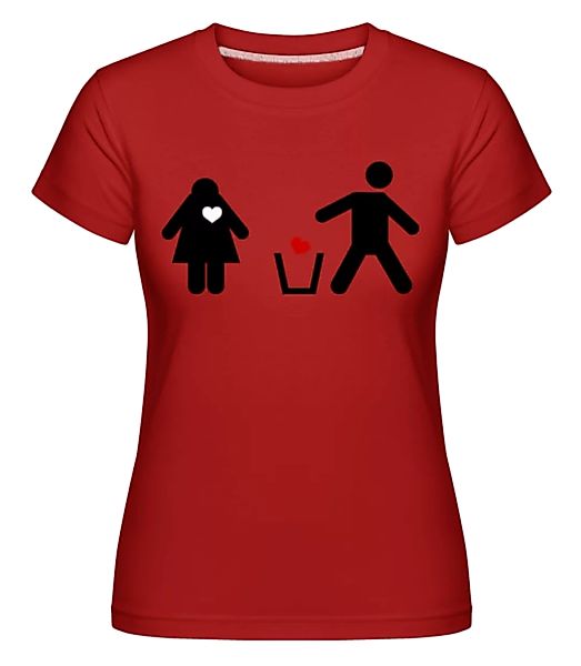 Herz Wegwerfen Logo · Shirtinator Frauen T-Shirt günstig online kaufen