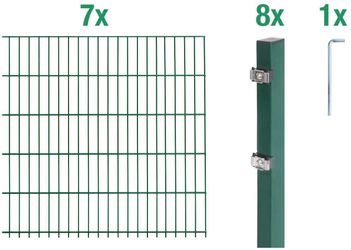 Alberts Doppelstabmattenzaun Grundset, (Set), Höhe: 80-160 günstig online kaufen