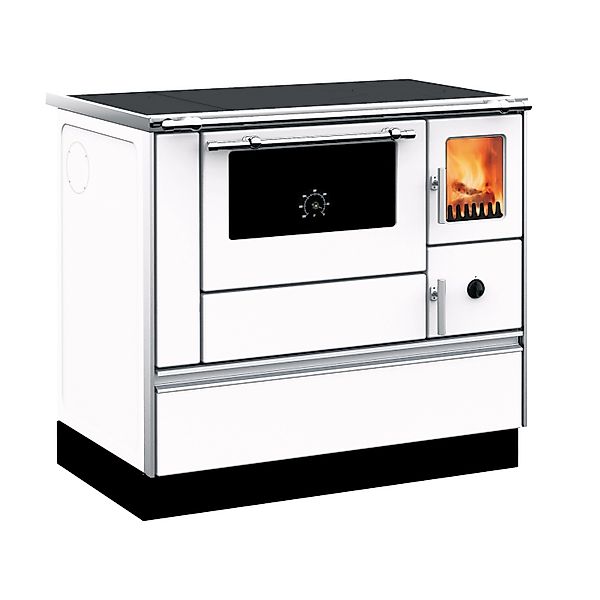 Westminster Küchenherd K76F-90 Stahl Backfach Links Weiß 7,6 kW günstig online kaufen