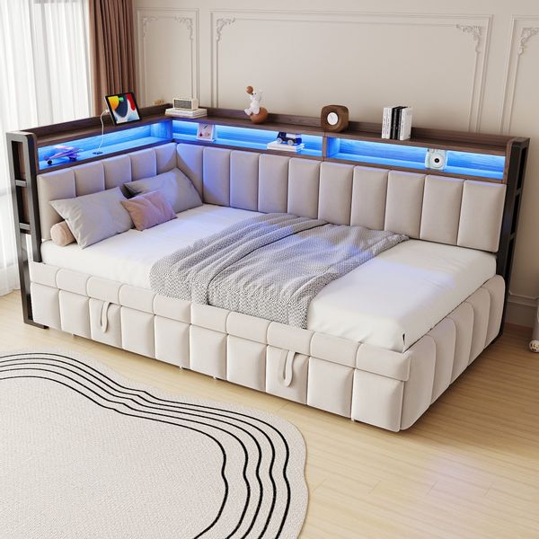 OKWISH Schlafsofa Polsterbett Funktionsbett, Ausziehbett mit günstig online kaufen