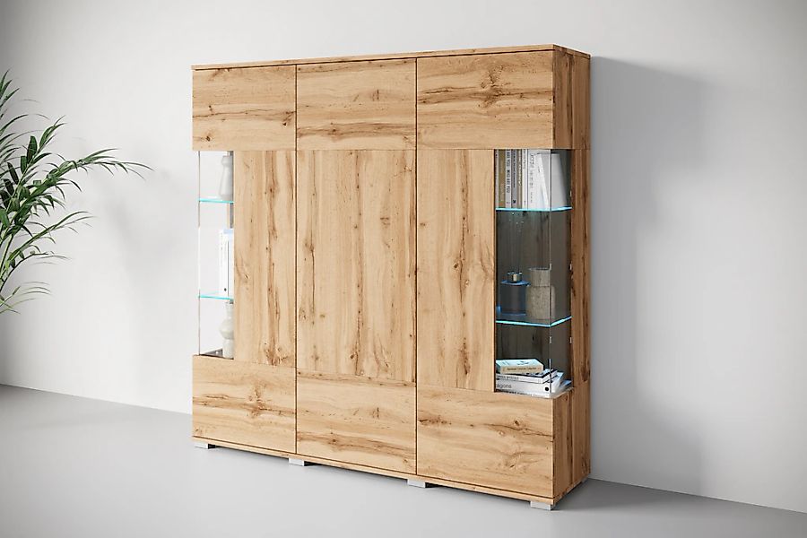 INOSIGN Highboard "Kenia", (1 St.), Modernes Highboard, mit Glastüren, Brei günstig online kaufen