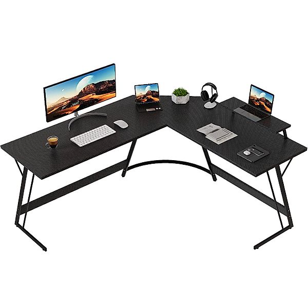 GUNJI Eckschreibtisch L-förm Computertisch Schreibtisch Gamer günstig online kaufen