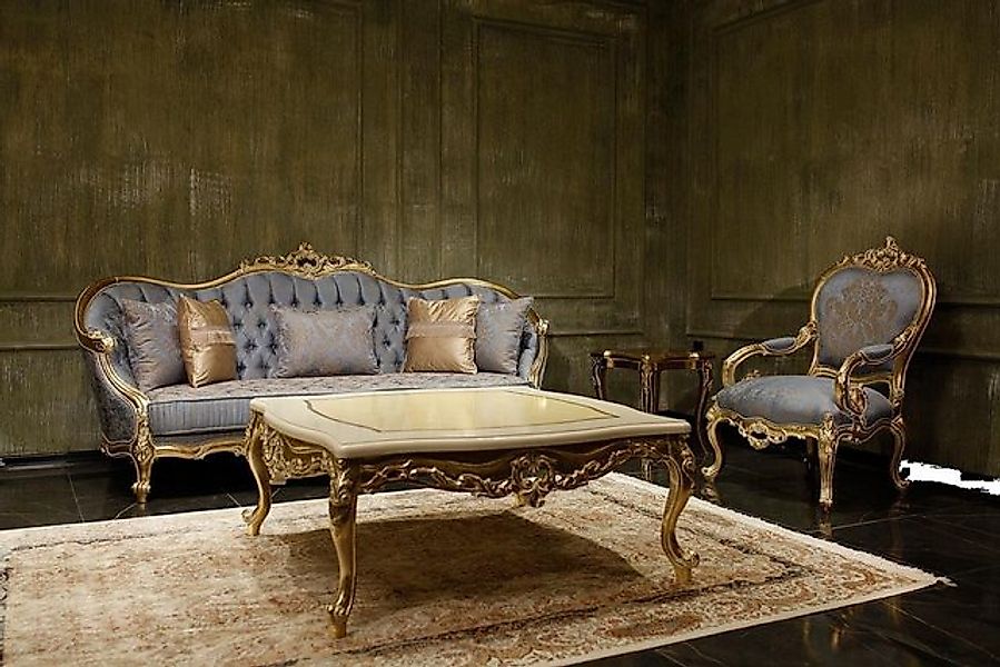 Xlmoebel Sofa Traditionelle Graue Wohnzimmersofas Chesterfield Dreisitzer S günstig online kaufen