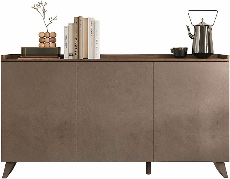 Home affaire Sideboard "Tray, Breite 181, Kommode mit 3 Türen" Top "Tablet" günstig online kaufen