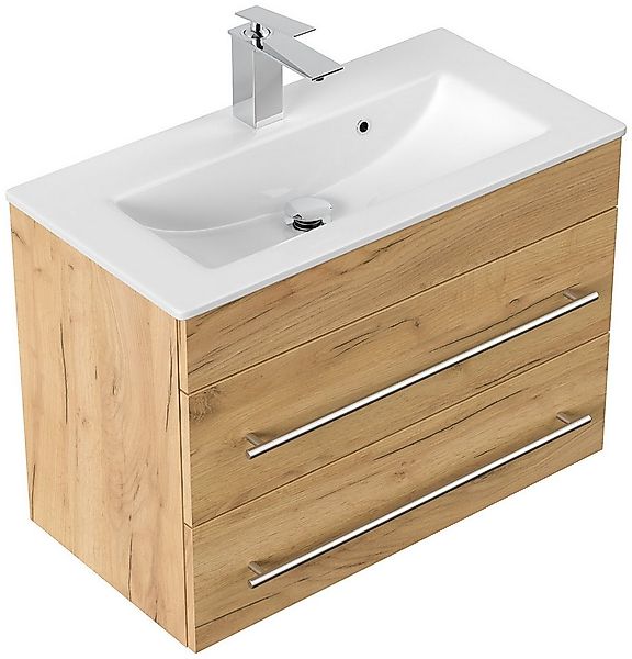 Magnolia Home Waschtisch Badmöbel Mars 700 SlimLine SoftClose eiche gold günstig online kaufen