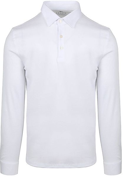 Desoto Longsleeve Poloshirt Essential Weiß - Größe S günstig online kaufen