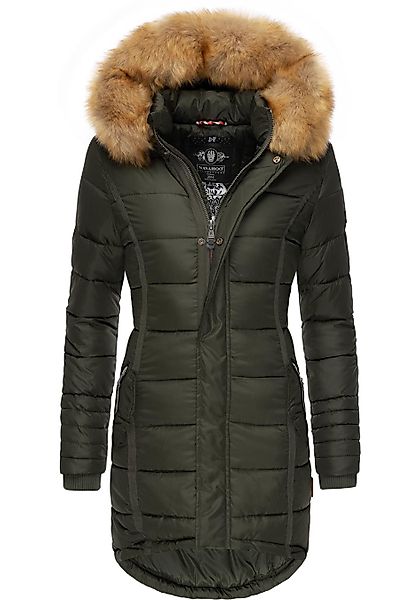 Navahoo Steppmantel "Papaya", hochwertiger Wintermantel m. edlem Fellimitat günstig online kaufen