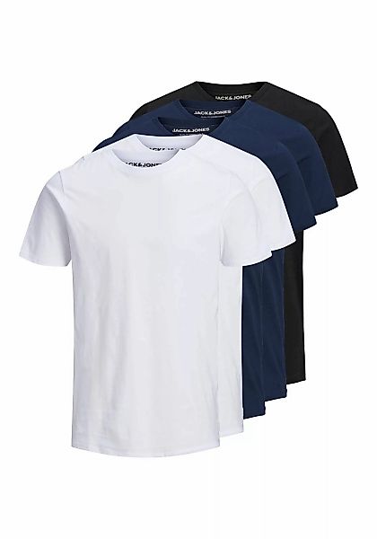 Jack & Jones Herren Rundhals T-Shirt JJEORGANIC BASIC Regular Fit 5er Pack günstig online kaufen