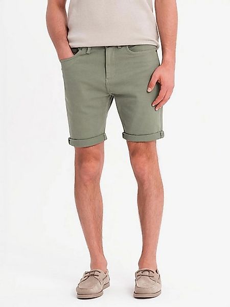 OMBRE Chinoshorts Klassische Denim-Shorts für Herren mit hochgekrempeltem B günstig online kaufen