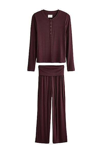 Next Pyjama Gerippter Langarm-Pyjama (2 tlg) günstig online kaufen