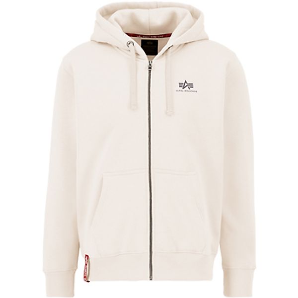 Alpha Industries  Sweatshirt Basic Zip Hoodie SL - jet stream white günstig online kaufen