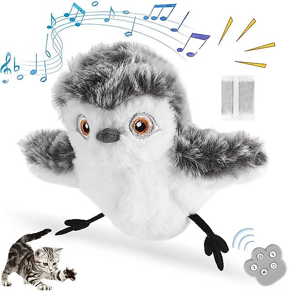 BlingBin Tierkuscheltier Katzenspielzeug Vogel mit Zwitschern, günstig online kaufen