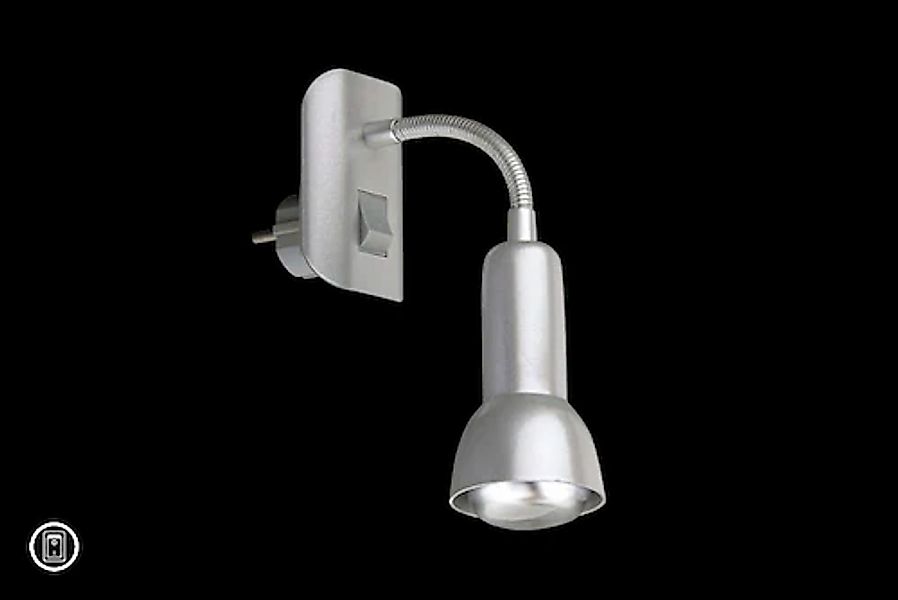 Briloner Steckerleuchte Paku Schwenkbar 7 x 22 x 14 cm Titanfarbig günstig online kaufen