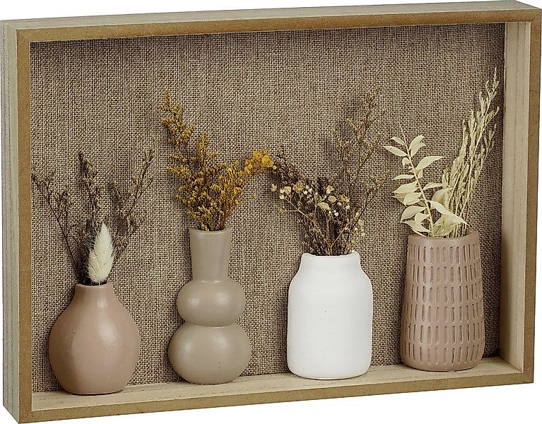 Mica Decorations Dekofigur Mica Wanddeko Vase hellbraun 35 x 25 cm günstig online kaufen