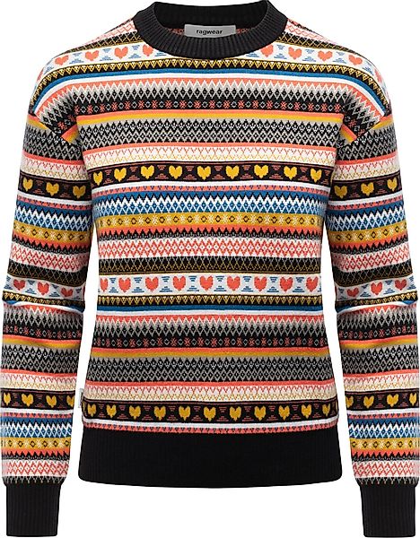 Ragwear Rundhalspullover Nordeena gemusterter Damen Strickpullover günstig online kaufen