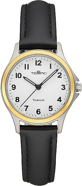 Tempic Titanuhr, Quarzuhr, Armbanduhr, Damenuhr, analog, Lederarmband günstig online kaufen