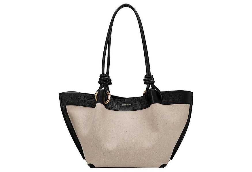 COCCINELLE Handtasche Finn Canvas - Henkeltasche 25 cm (natural/black) günstig online kaufen