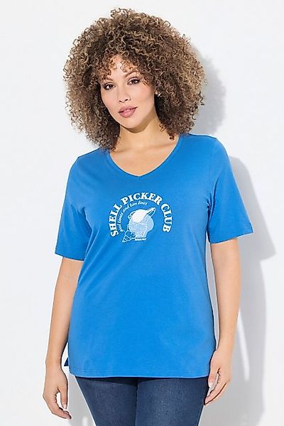 Ulla Popken T-Shirt T-Shirt Muschel Classic V-Ausschnitt Halbarm günstig online kaufen