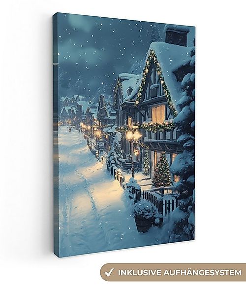 OneMillionCanvasses® Leinwandbild Weihnachtsdorf - Weihnachten - Schnee - W günstig online kaufen