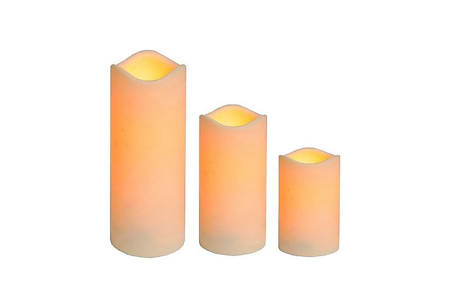 Marrakesch Orient & Mediterran Interior LED-Kerze 3er Set LED Kerze Stumpen günstig online kaufen