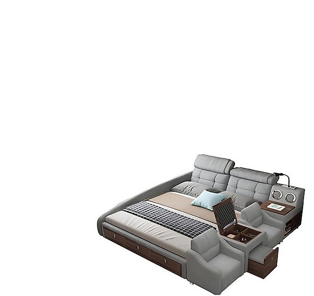 JVmoebel Bett, Lederbett Betten Polster Doppel Multifunktion 180x200 Leder günstig online kaufen