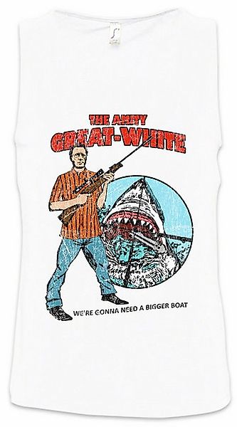 Urban Backwoods Tanktop The Amity Great White Ärmelloses T-Shirt Shark Weiß günstig online kaufen