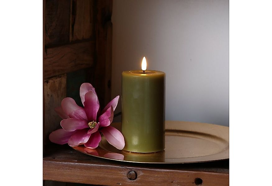 Deluxe Homeart LED-Kerze Mia Deluxe Echtwachs Wachsspiegel flackernd H: 12, günstig online kaufen