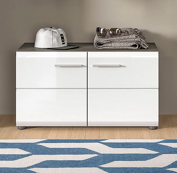 Home affaire Sitzbank "Rumba, Breite 80cm, Hochglanz Front, 2 Türen, 2 Einl günstig online kaufen
