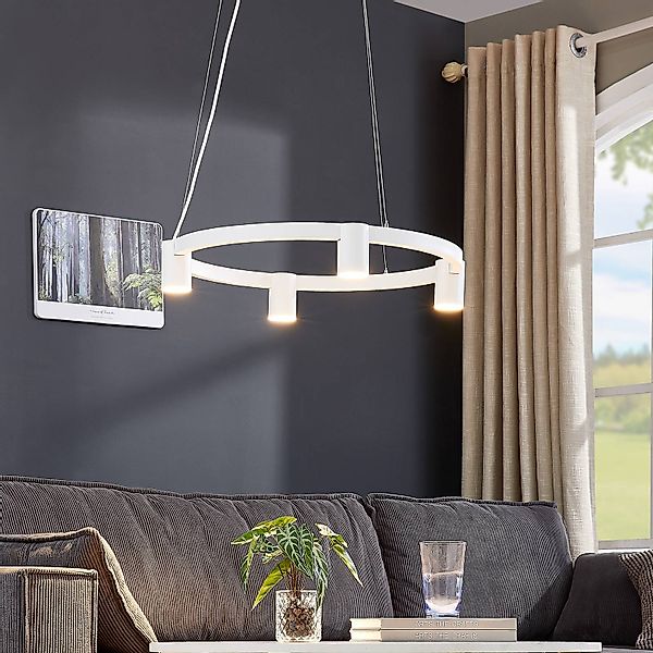 Arcchio Hängeleuchte Brinja, weiß, Ø 64 cm, 4-flg., GU10 günstig online kaufen