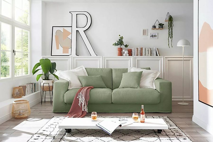 KAWOLA Sofa ROMA, Feincord, 2-Sitzer od. 1,5-Sitzer, versch. Farben günstig online kaufen