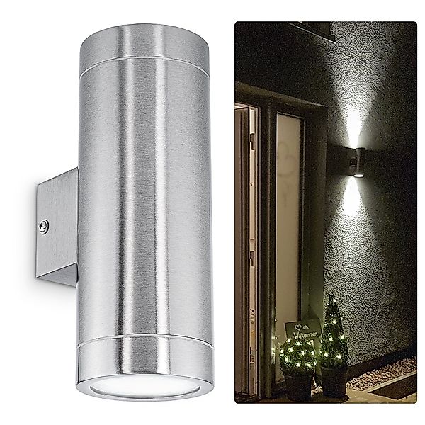 SSC-LUXon LED Außen-Wandleuchte Edelstahl LED Wandleuchte günstig online kaufen