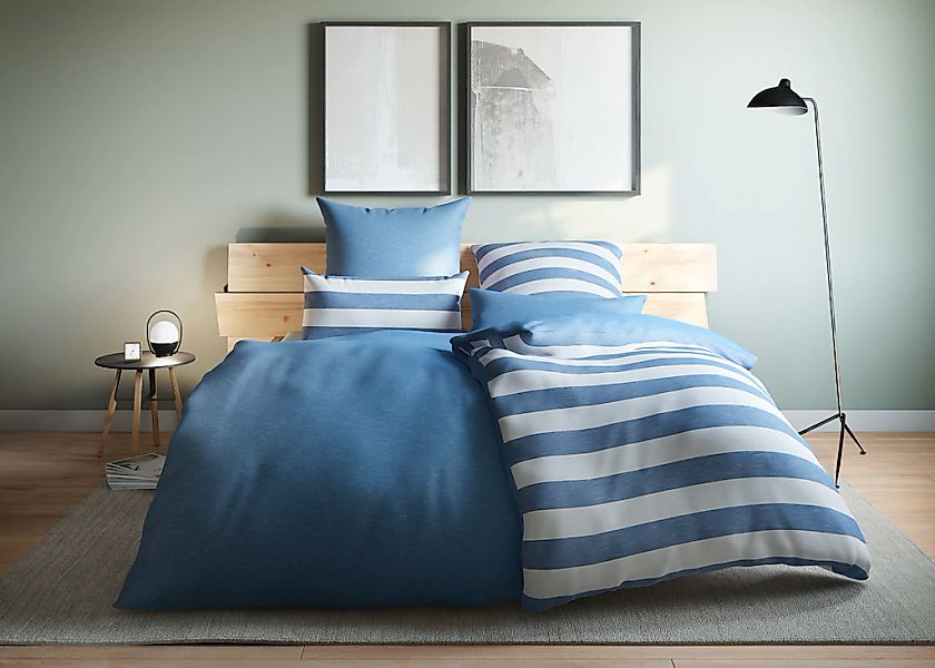 OTTO home Wendebettwäsche "Big Stripe" 2 Stk. tlg. 100% GOTS Baumwolle, ab günstig online kaufen