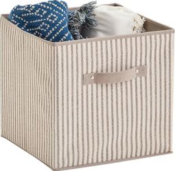 Zeller Present Aufbewahrungsbox "Stripes" faltbar, Vlies, beige günstig online kaufen