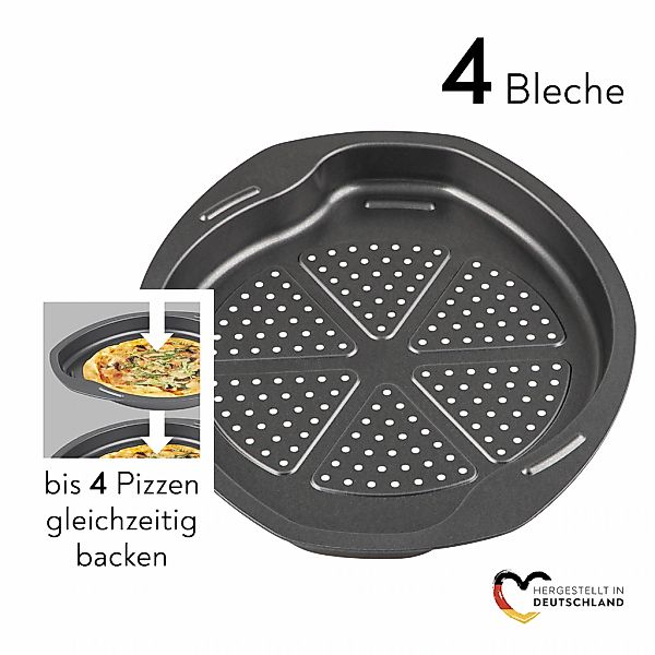 CHG Pizzablech "SENSAZIONE" Metall Set, 4 Stk. tlg. Made in Germany günstig online kaufen