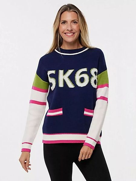Sarah Kern Strickpullover Sweater koerpernah mit SK68-Schriftzug günstig online kaufen