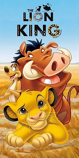 Disney Badetuch Lion King Timon Pumba König der Löwen Kinder, Frottee, (1-S günstig online kaufen