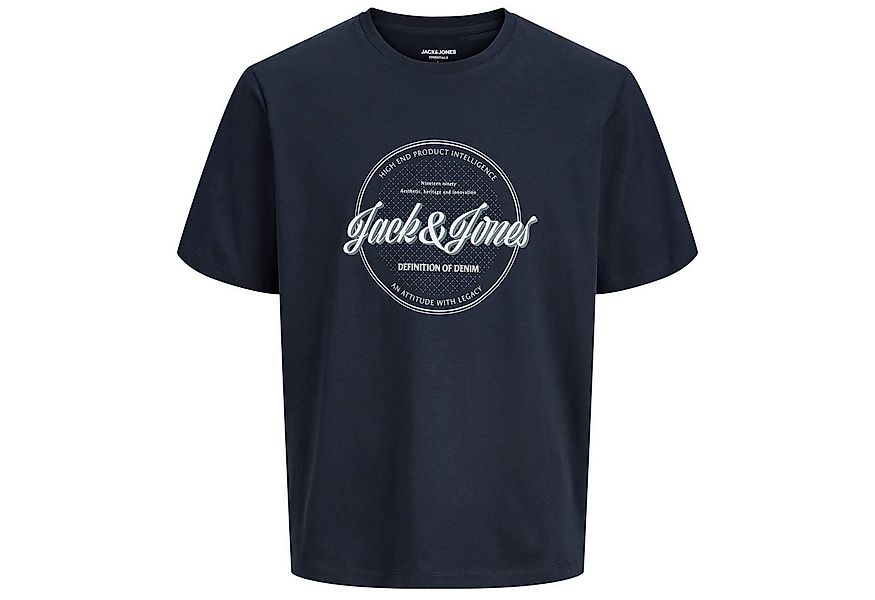 Jack & Jones Rundhalsshirt Jack&Jones Übergröße T-Shirt navy Logoprint JJED günstig online kaufen