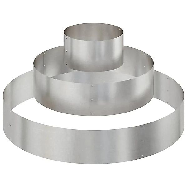 vidaXL Garten-Pflanzgefäß Silber 120 x 120 x 20 cm Edelstahl 873659 günstig online kaufen