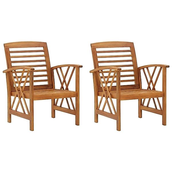 vidaXL Gartenstühle 2 Stk Massivholz Akazie 310266 günstig online kaufen