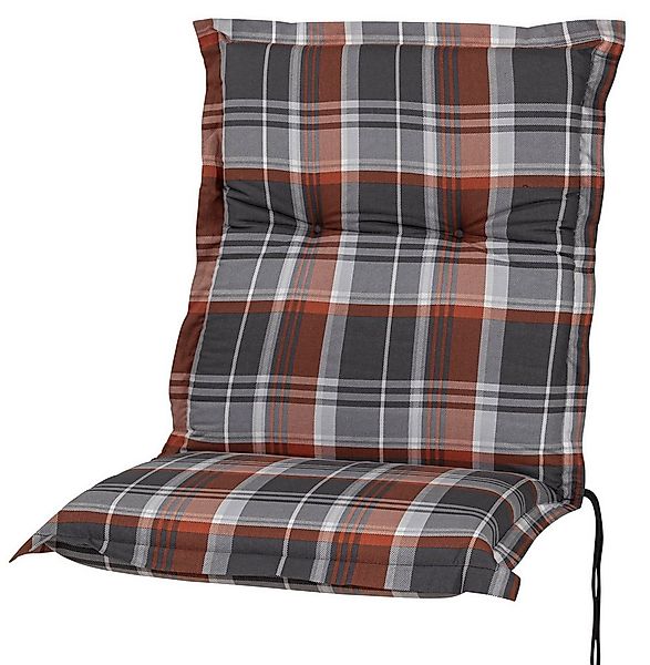 Sun Garden Sesselauflage Niederlehner Neckar 10566-440 grau-rost kariert 98 günstig online kaufen