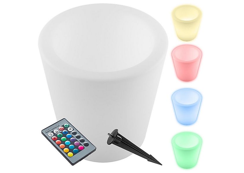 tectake LED Gartenleuchte Leuchtzylinder Luminous Curve Cooler, LED, mit Fe günstig online kaufen