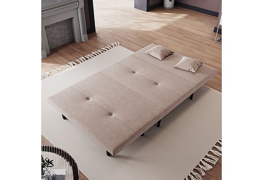 SONNI Schlafsofa Klappbares Sofabett 2 Kissen, Schlaffunktion Baby-Samt, 12 günstig online kaufen