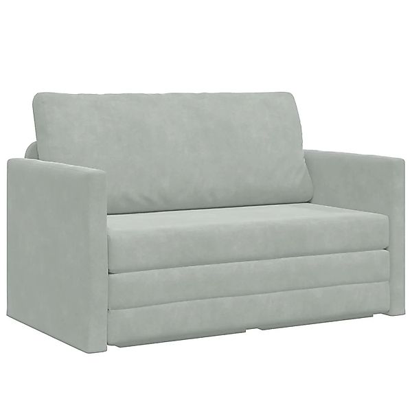 vidaXL Klappsofa Bett Hellgrau 124 x 71 x 78 cm Samt 42030515 günstig online kaufen